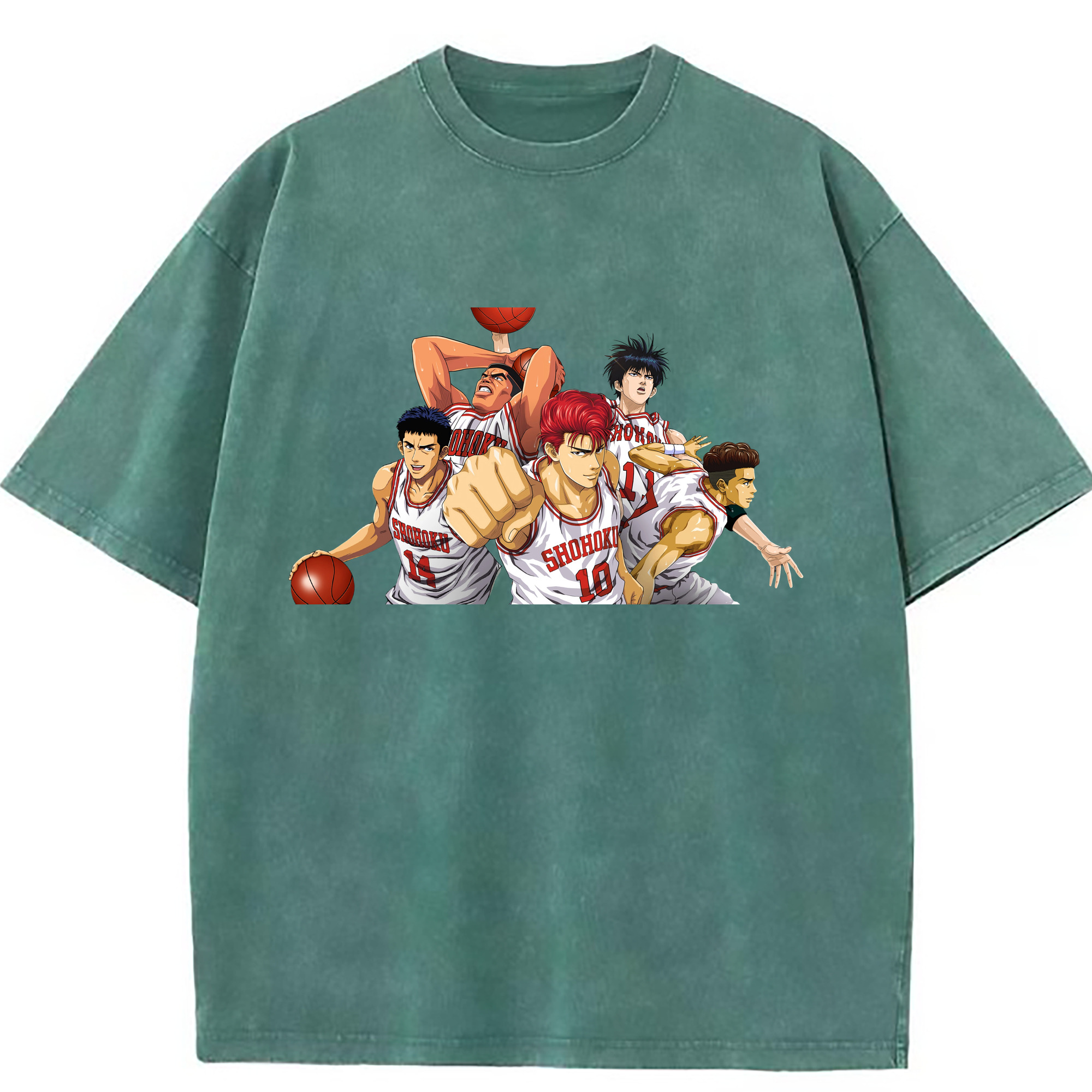 （画像用） SLAM DUNK／スラムダンク 綿100% ヴィンテージ風 半袖Tシャツ（フロントプリント）